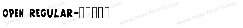 open regular字体转换